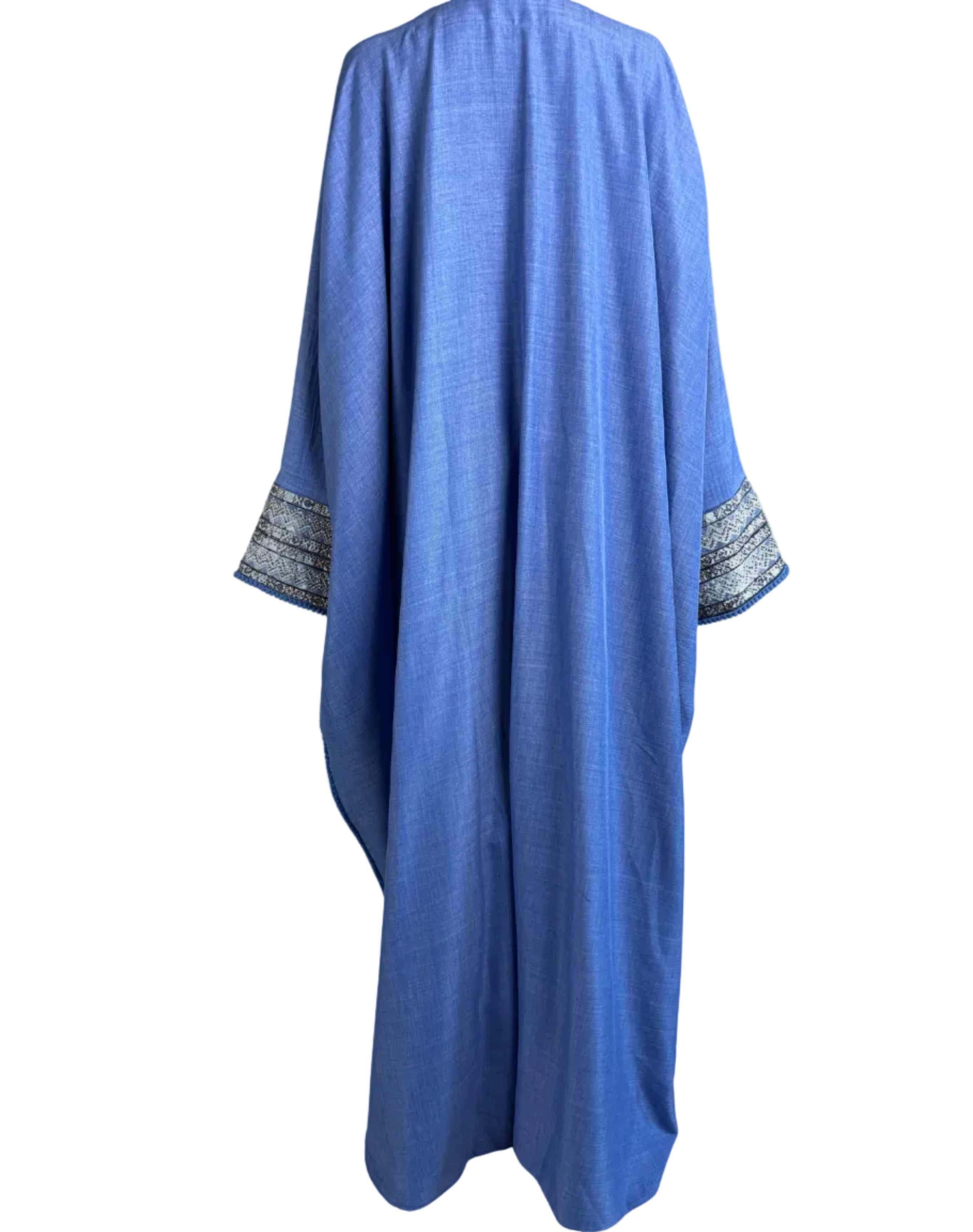 Azure Royale Bisht Abaya – 2-Piece Set