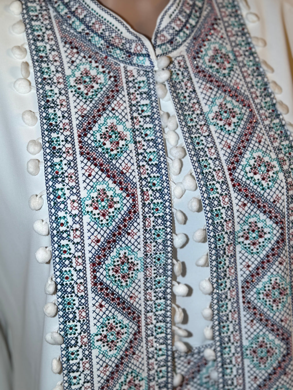 Sultanah Pearl– 3 Piece Embroidered Abaya Set
