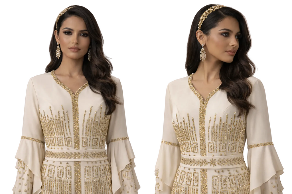 Embellished Kaftan Dress