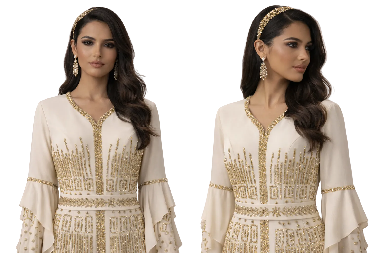 Embellished Kaftan Dress