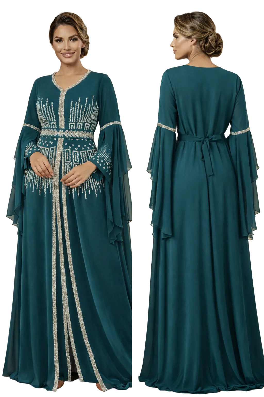 Embellished Kaftan Dress