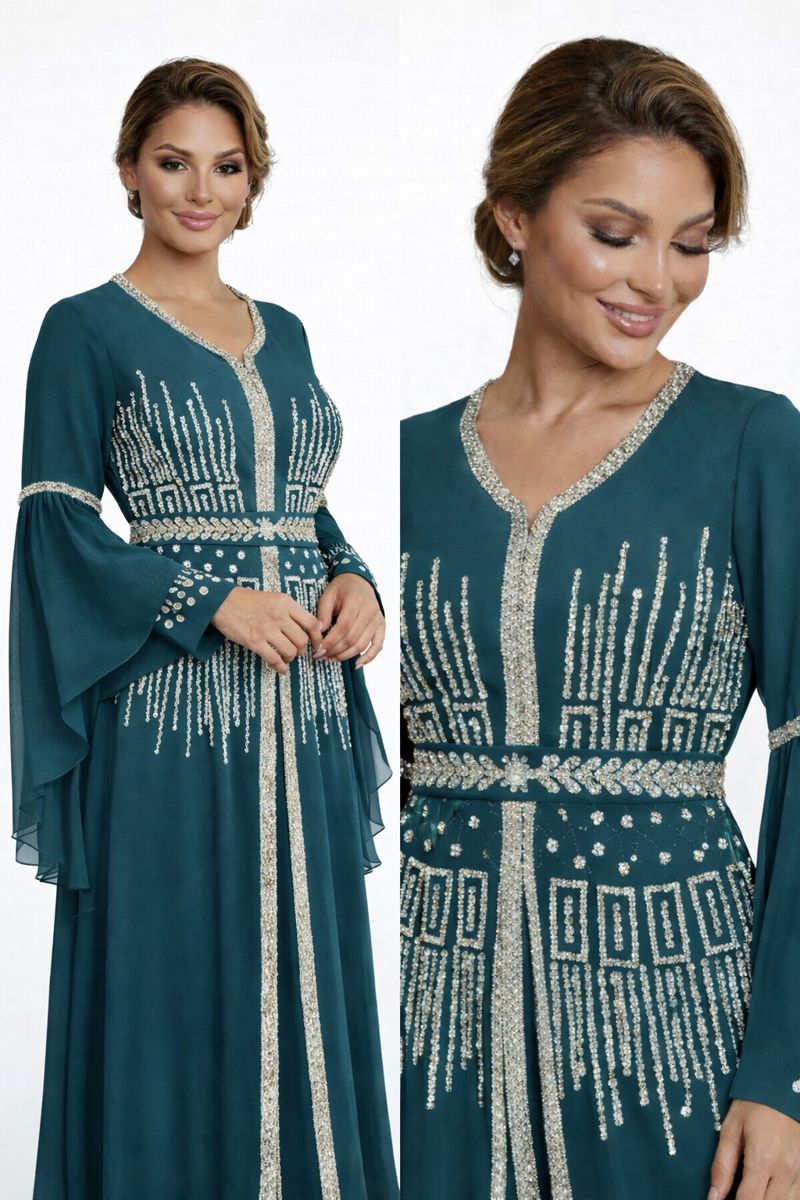 Embellished Kaftan Dress