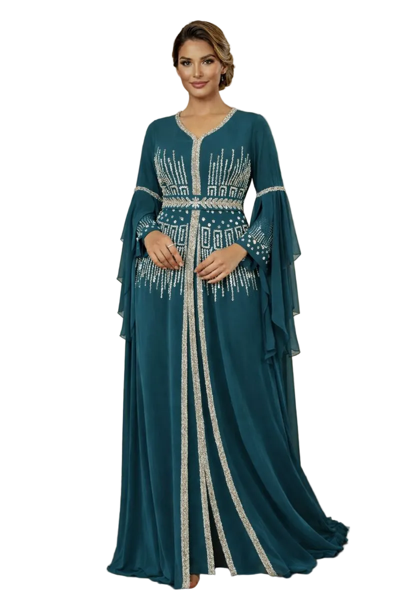 Embellished Kaftan Dress