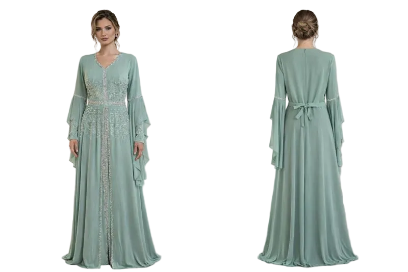 Embellished Kaftan Dress