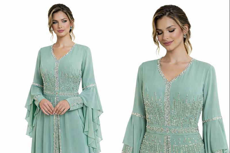 Embellished Kaftan Dress