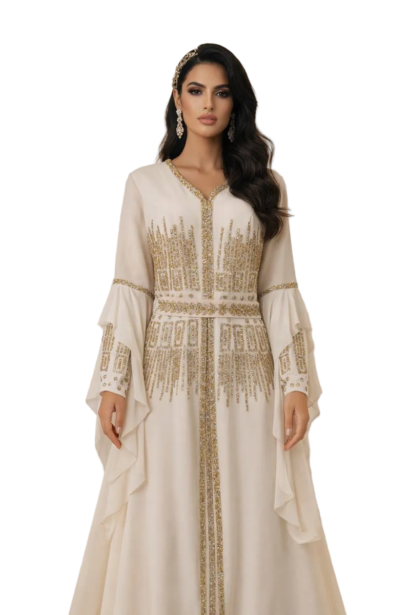 Embellished Kaftan Dress