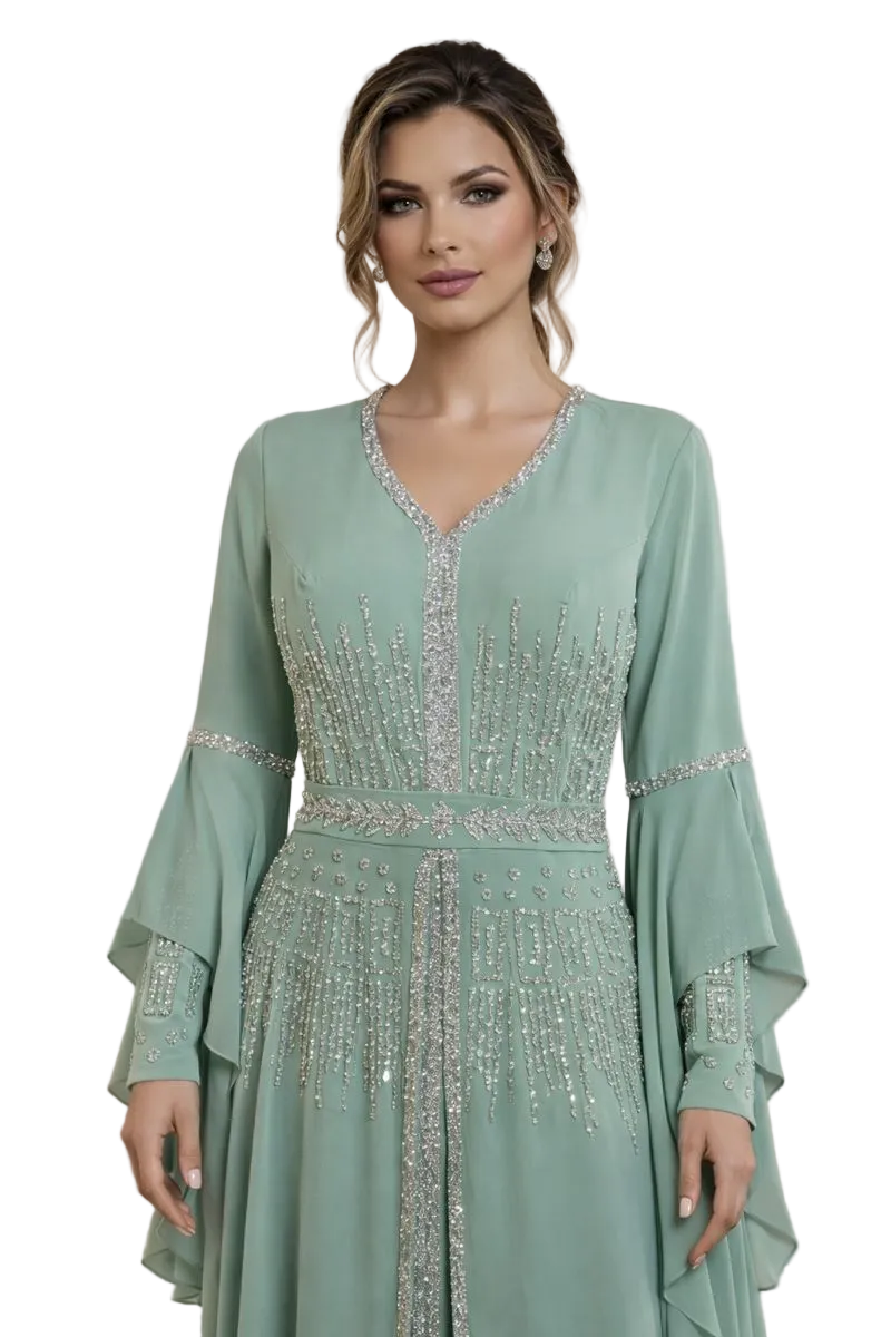 Embellished Kaftan Dress