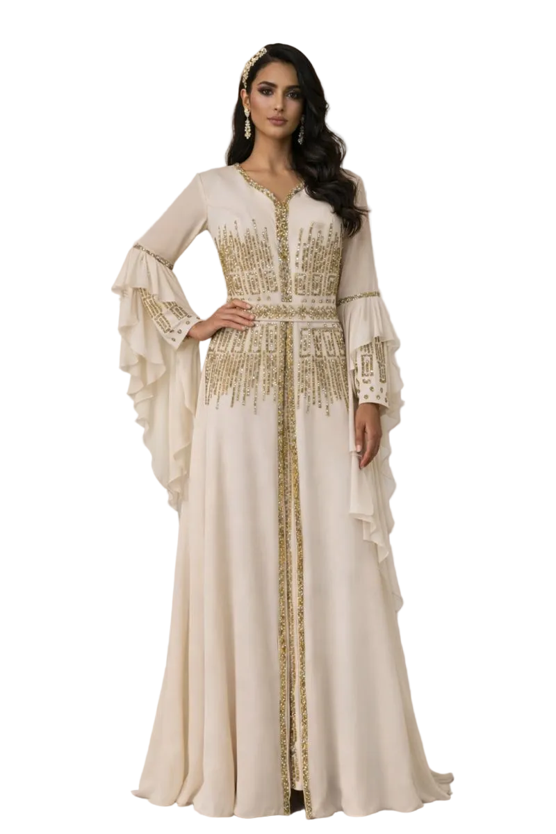 Embellished Kaftan Dress