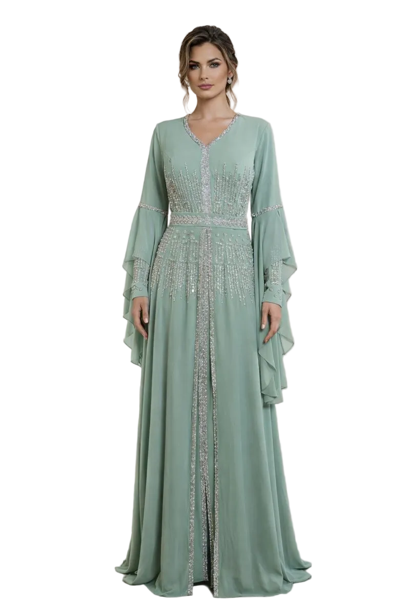 Embellished Kaftan Dress