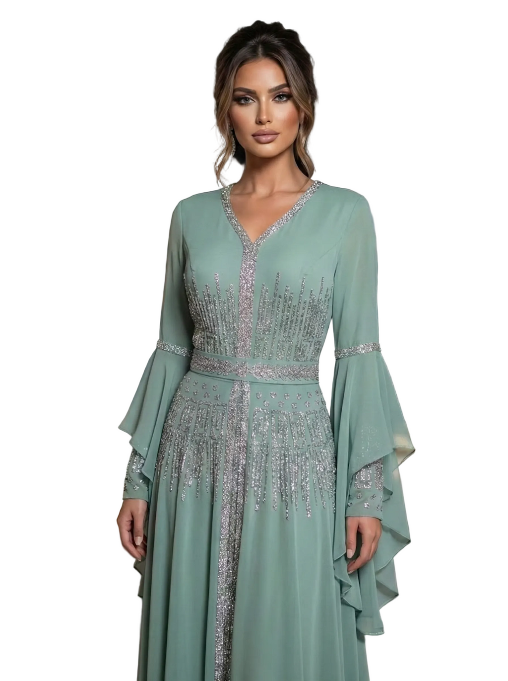 Embellished Kaftan Dress
