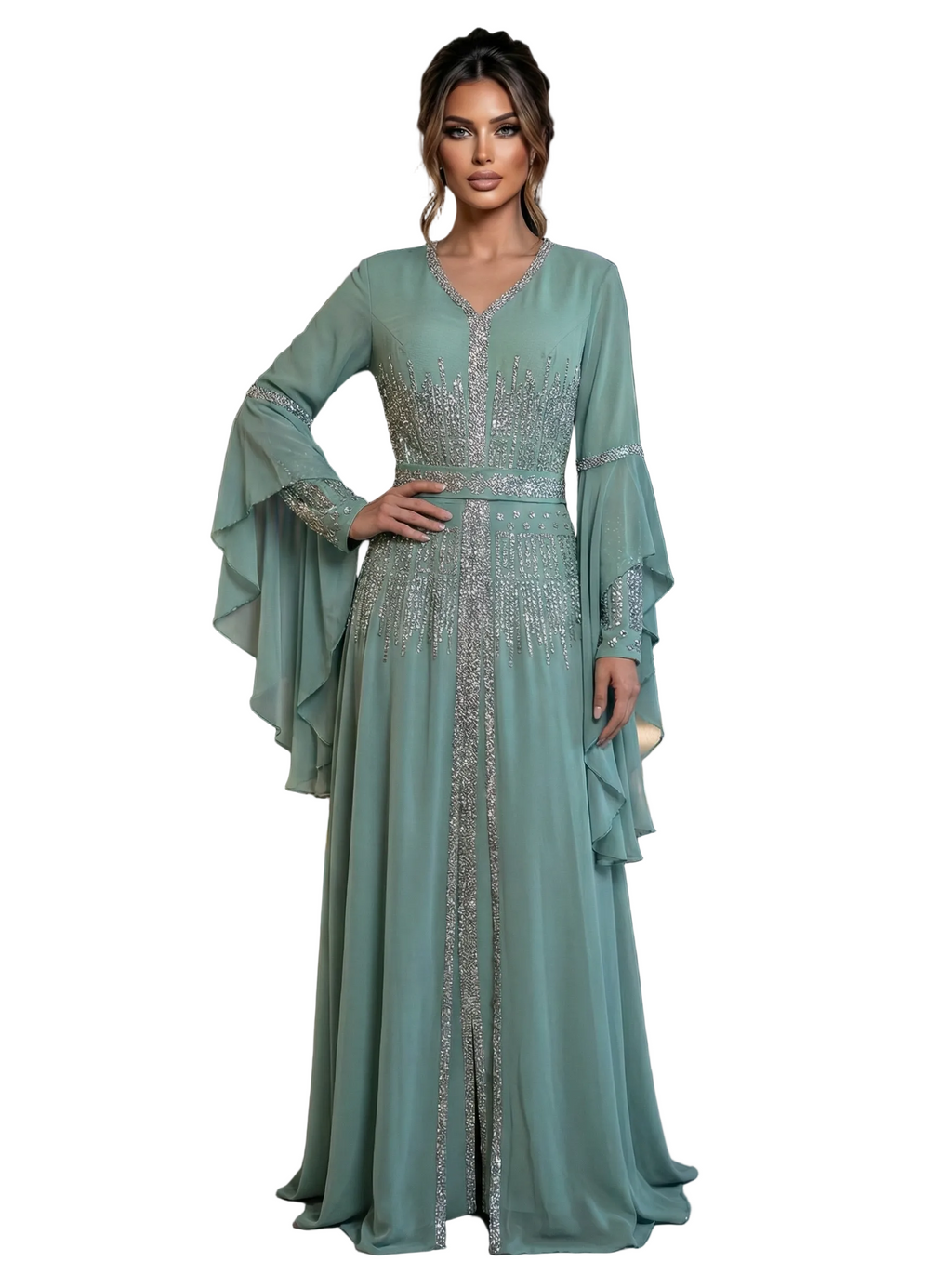 Embellished Kaftan Dress