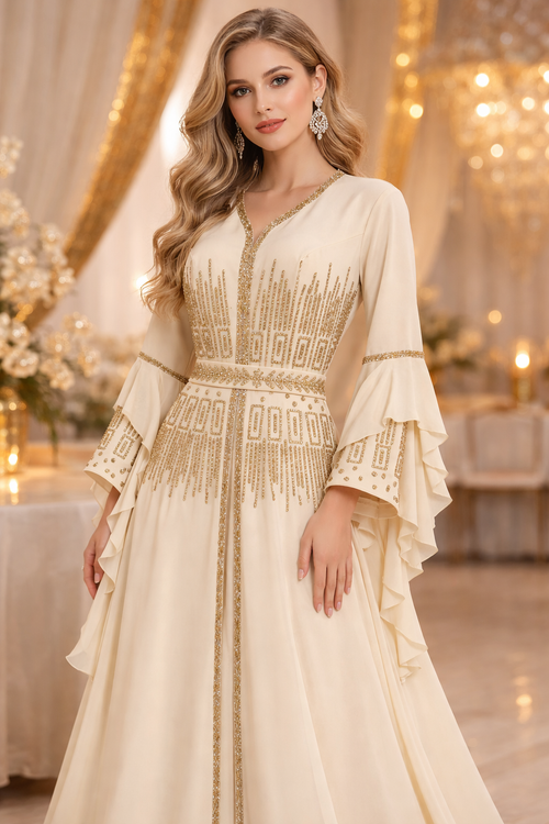 Embellished Kaftan Dress